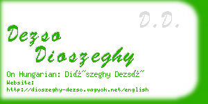 dezso dioszeghy business card